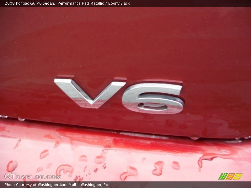 Performance Red Metallic / Ebony Black 2008 Pontiac G6 V6 Sedan