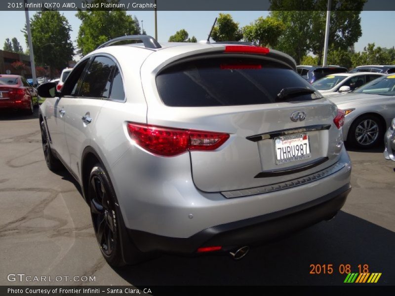 Liquid Platinum / Graphite 2015 Infiniti QX70 AWD