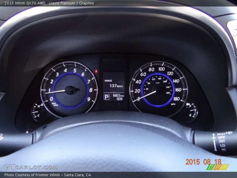 Liquid Platinum / Graphite 2015 Infiniti QX70 AWD