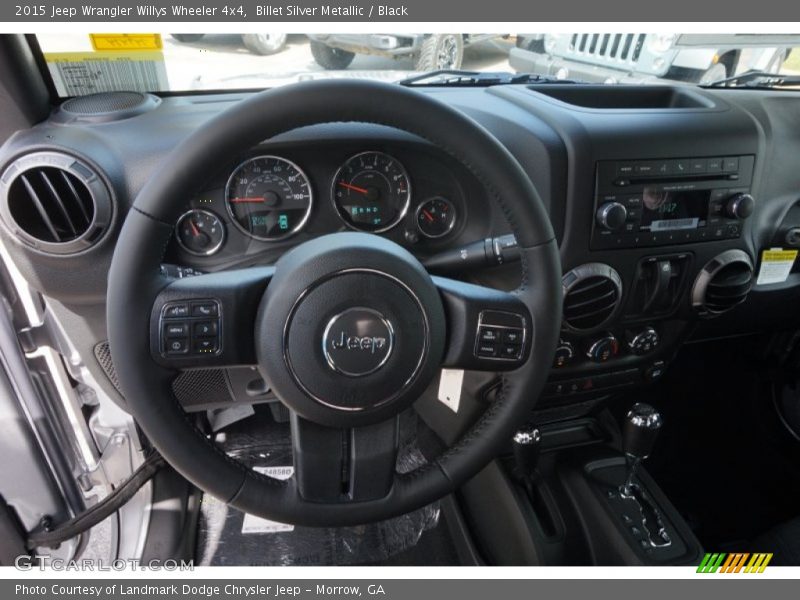 Billet Silver Metallic / Black 2015 Jeep Wrangler Willys Wheeler 4x4