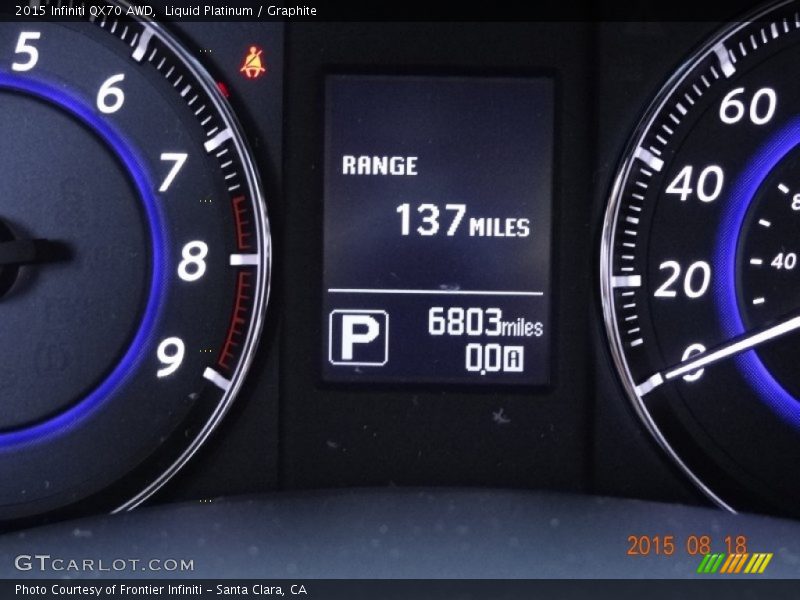 Liquid Platinum / Graphite 2015 Infiniti QX70 AWD