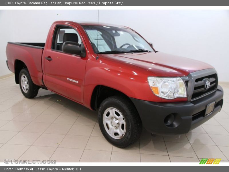 Impulse Red Pearl / Graphite Gray 2007 Toyota Tacoma Regular Cab