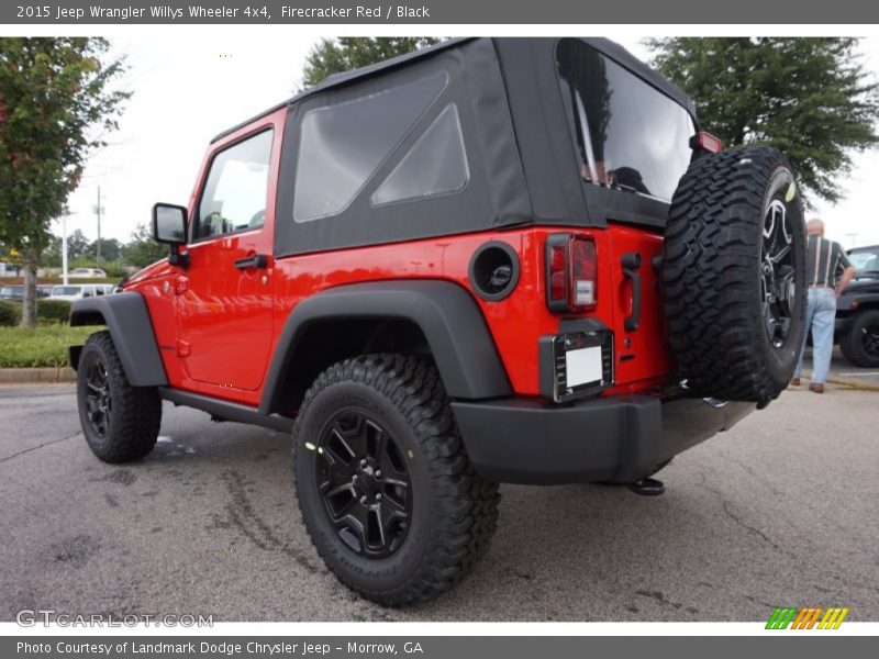 Firecracker Red / Black 2015 Jeep Wrangler Willys Wheeler 4x4