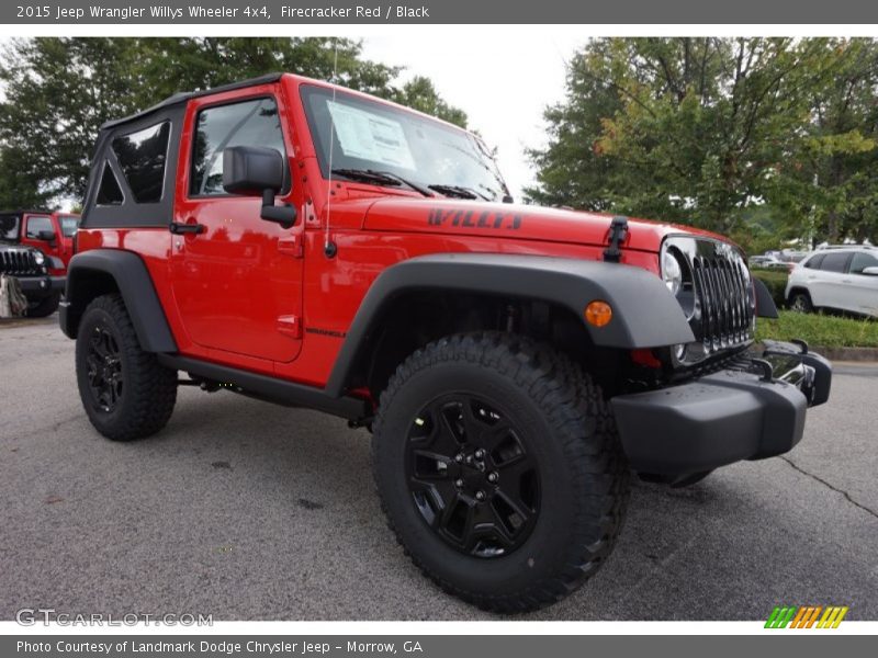 Firecracker Red / Black 2015 Jeep Wrangler Willys Wheeler 4x4