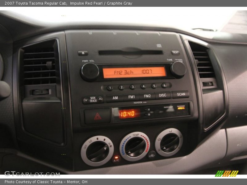 Impulse Red Pearl / Graphite Gray 2007 Toyota Tacoma Regular Cab