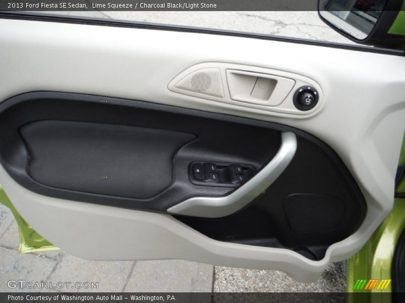 Lime Squeeze / Charcoal Black/Light Stone 2013 Ford Fiesta SE Sedan