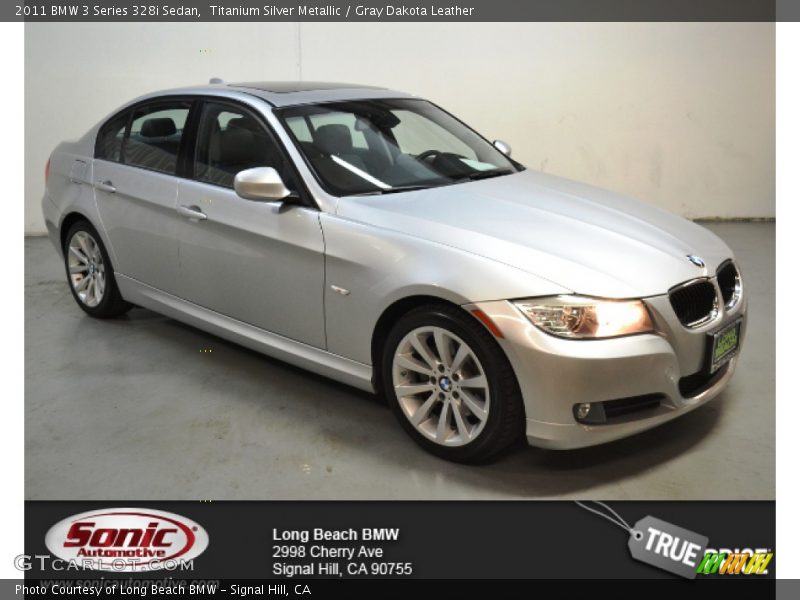 Titanium Silver Metallic / Gray Dakota Leather 2011 BMW 3 Series 328i Sedan