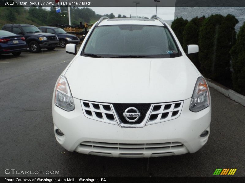Pearl White / Black 2013 Nissan Rogue SV AWD
