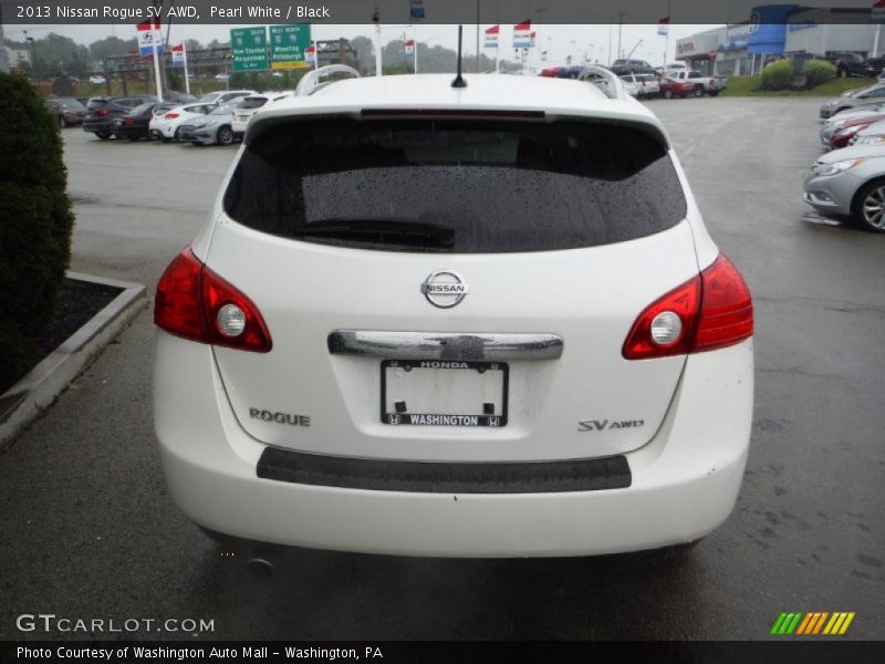 Pearl White / Black 2013 Nissan Rogue SV AWD