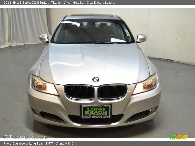Titanium Silver Metallic / Gray Dakota Leather 2011 BMW 3 Series 328i Sedan