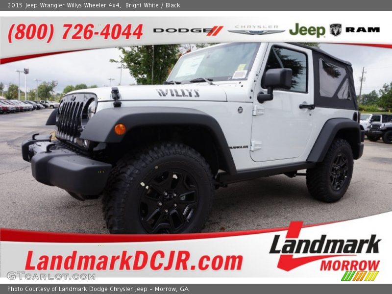 Bright White / Black 2015 Jeep Wrangler Willys Wheeler 4x4