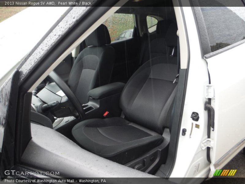 Pearl White / Black 2013 Nissan Rogue SV AWD