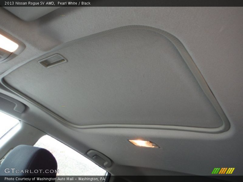 Pearl White / Black 2013 Nissan Rogue SV AWD