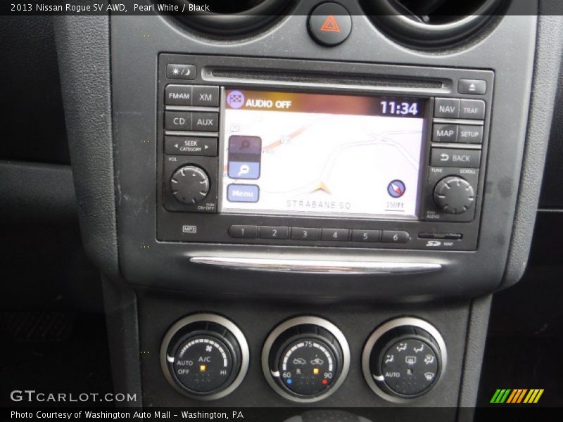 Pearl White / Black 2013 Nissan Rogue SV AWD