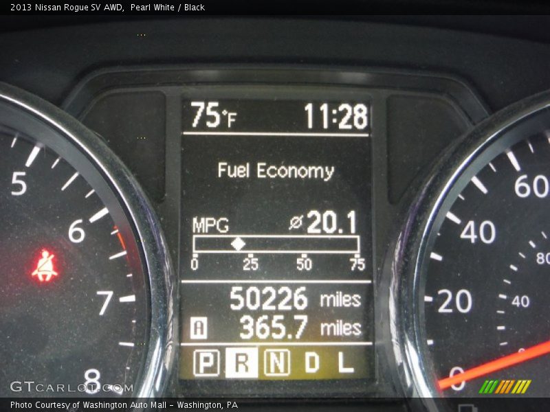 Pearl White / Black 2013 Nissan Rogue SV AWD