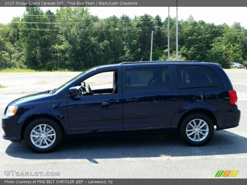 True Blue Pearl / Black/Light Graystone 2015 Dodge Grand Caravan SXT