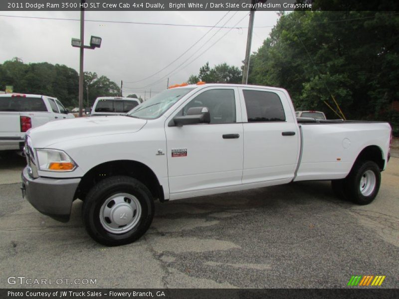 Bright White / Dark Slate Gray/Medium Graystone 2011 Dodge Ram 3500 HD SLT Crew Cab 4x4 Dually