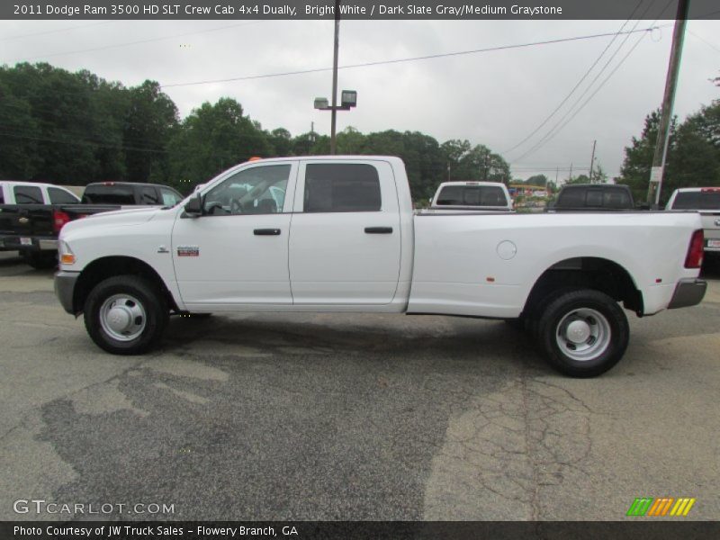Bright White / Dark Slate Gray/Medium Graystone 2011 Dodge Ram 3500 HD SLT Crew Cab 4x4 Dually