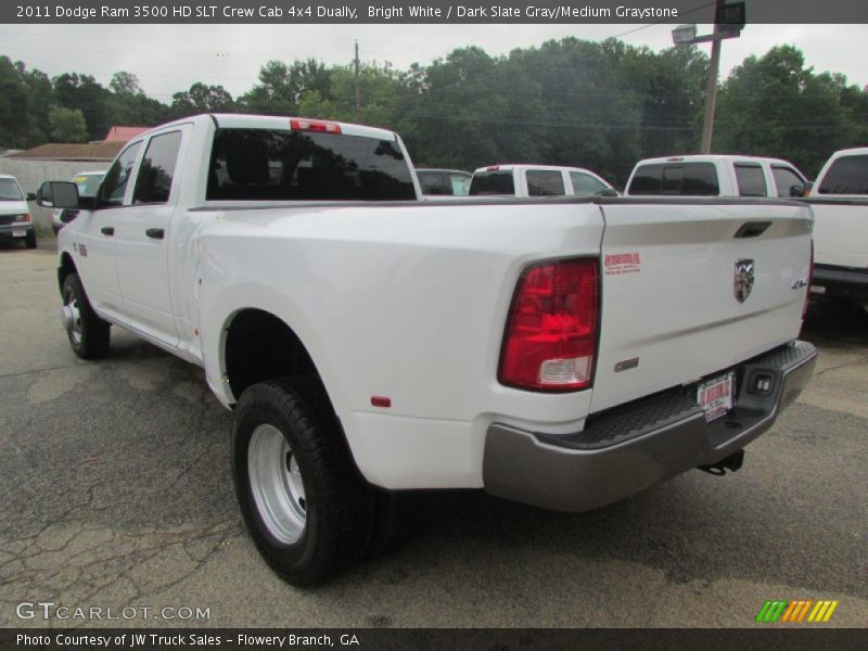 Bright White / Dark Slate Gray/Medium Graystone 2011 Dodge Ram 3500 HD SLT Crew Cab 4x4 Dually