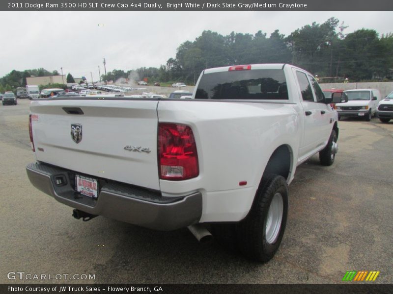 Bright White / Dark Slate Gray/Medium Graystone 2011 Dodge Ram 3500 HD SLT Crew Cab 4x4 Dually