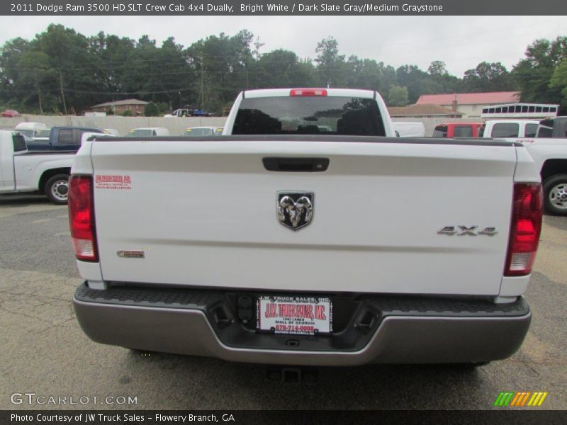 Bright White / Dark Slate Gray/Medium Graystone 2011 Dodge Ram 3500 HD SLT Crew Cab 4x4 Dually