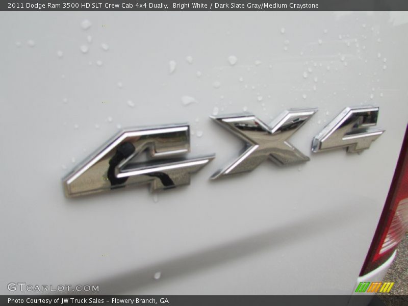 Bright White / Dark Slate Gray/Medium Graystone 2011 Dodge Ram 3500 HD SLT Crew Cab 4x4 Dually
