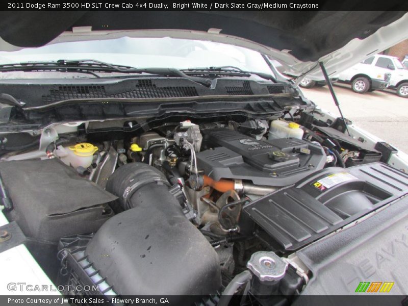Bright White / Dark Slate Gray/Medium Graystone 2011 Dodge Ram 3500 HD SLT Crew Cab 4x4 Dually