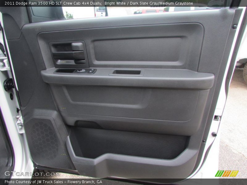 Bright White / Dark Slate Gray/Medium Graystone 2011 Dodge Ram 3500 HD SLT Crew Cab 4x4 Dually