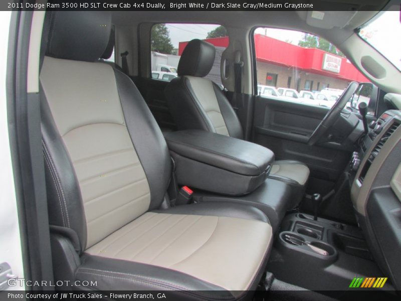 Bright White / Dark Slate Gray/Medium Graystone 2011 Dodge Ram 3500 HD SLT Crew Cab 4x4 Dually