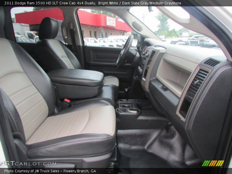 Bright White / Dark Slate Gray/Medium Graystone 2011 Dodge Ram 3500 HD SLT Crew Cab 4x4 Dually