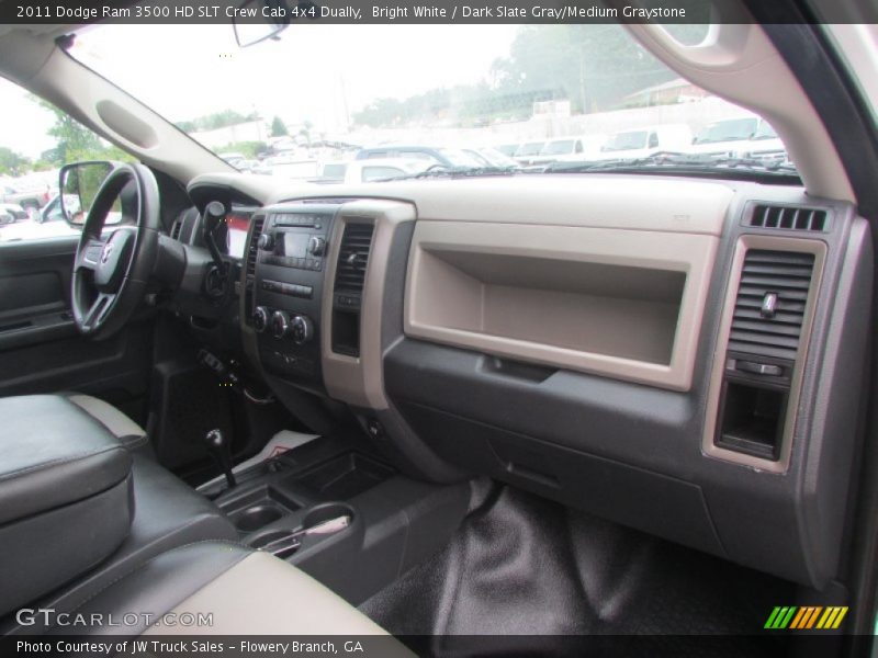 Bright White / Dark Slate Gray/Medium Graystone 2011 Dodge Ram 3500 HD SLT Crew Cab 4x4 Dually