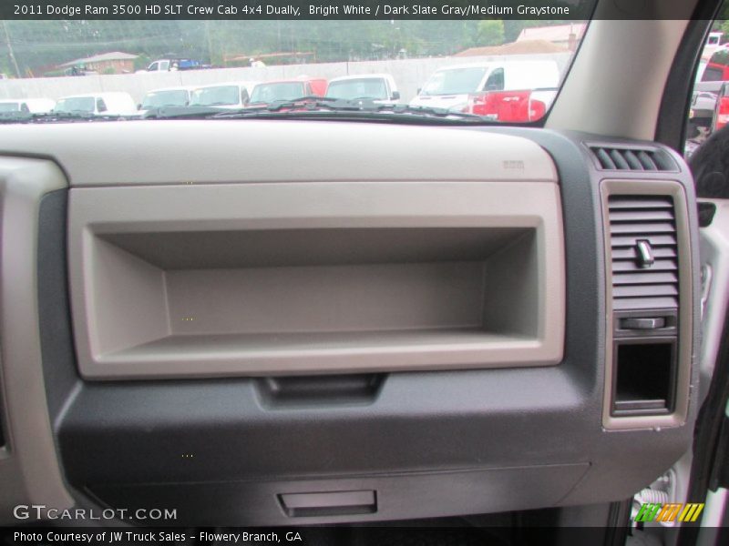 Bright White / Dark Slate Gray/Medium Graystone 2011 Dodge Ram 3500 HD SLT Crew Cab 4x4 Dually