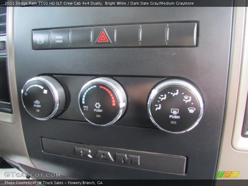 Bright White / Dark Slate Gray/Medium Graystone 2011 Dodge Ram 3500 HD SLT Crew Cab 4x4 Dually