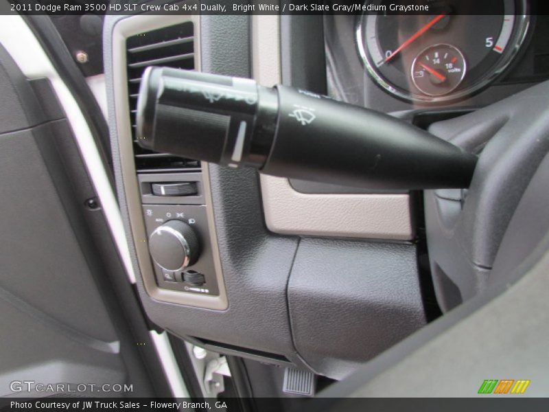 Bright White / Dark Slate Gray/Medium Graystone 2011 Dodge Ram 3500 HD SLT Crew Cab 4x4 Dually