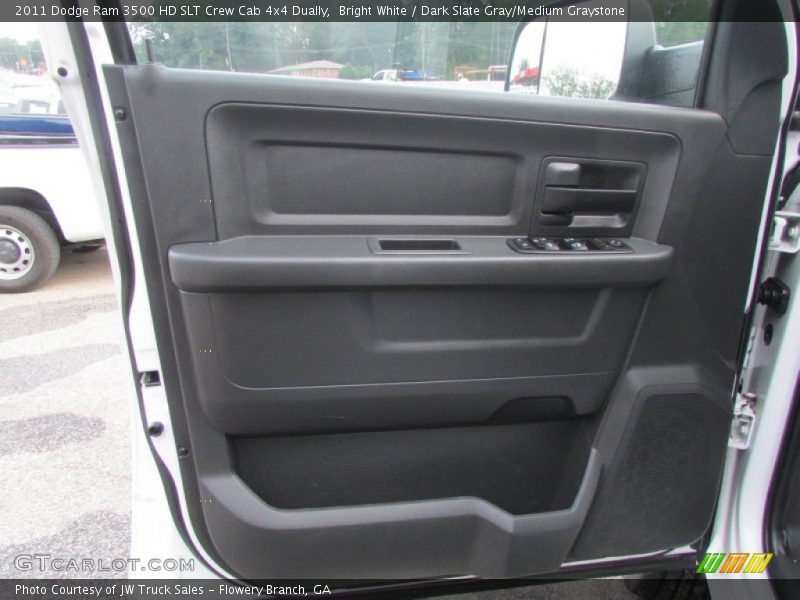 Bright White / Dark Slate Gray/Medium Graystone 2011 Dodge Ram 3500 HD SLT Crew Cab 4x4 Dually