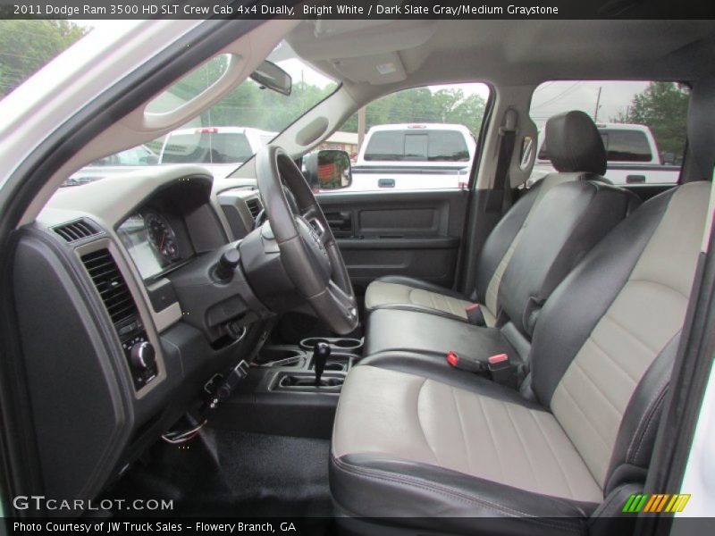 Bright White / Dark Slate Gray/Medium Graystone 2011 Dodge Ram 3500 HD SLT Crew Cab 4x4 Dually