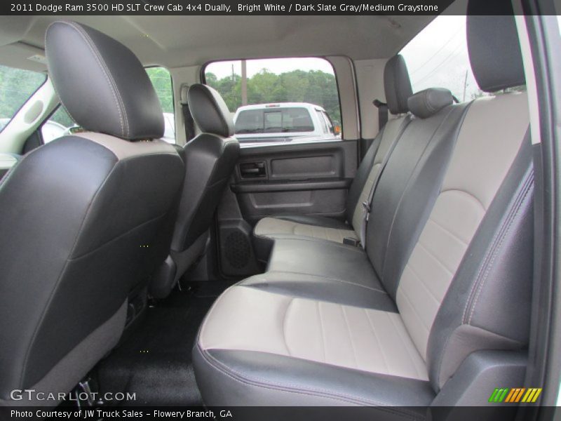 Bright White / Dark Slate Gray/Medium Graystone 2011 Dodge Ram 3500 HD SLT Crew Cab 4x4 Dually