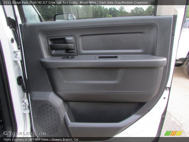 Bright White / Dark Slate Gray/Medium Graystone 2011 Dodge Ram 3500 HD SLT Crew Cab 4x4 Dually