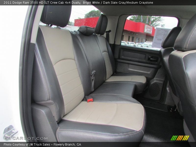 Bright White / Dark Slate Gray/Medium Graystone 2011 Dodge Ram 3500 HD SLT Crew Cab 4x4 Dually