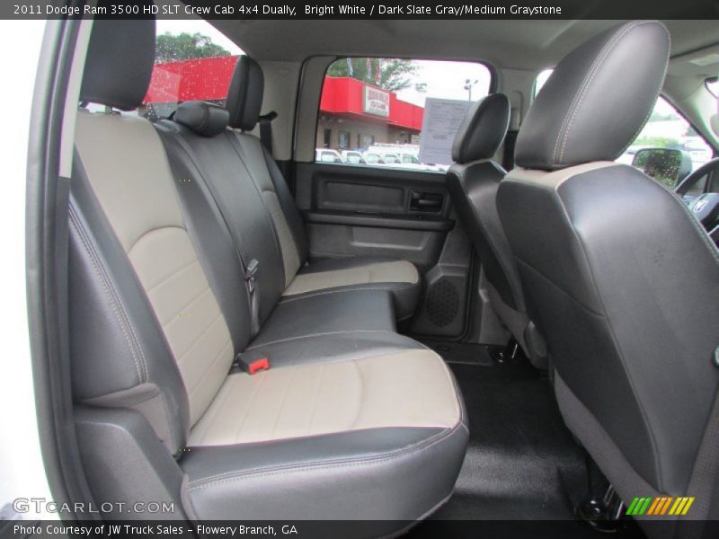 Bright White / Dark Slate Gray/Medium Graystone 2011 Dodge Ram 3500 HD SLT Crew Cab 4x4 Dually