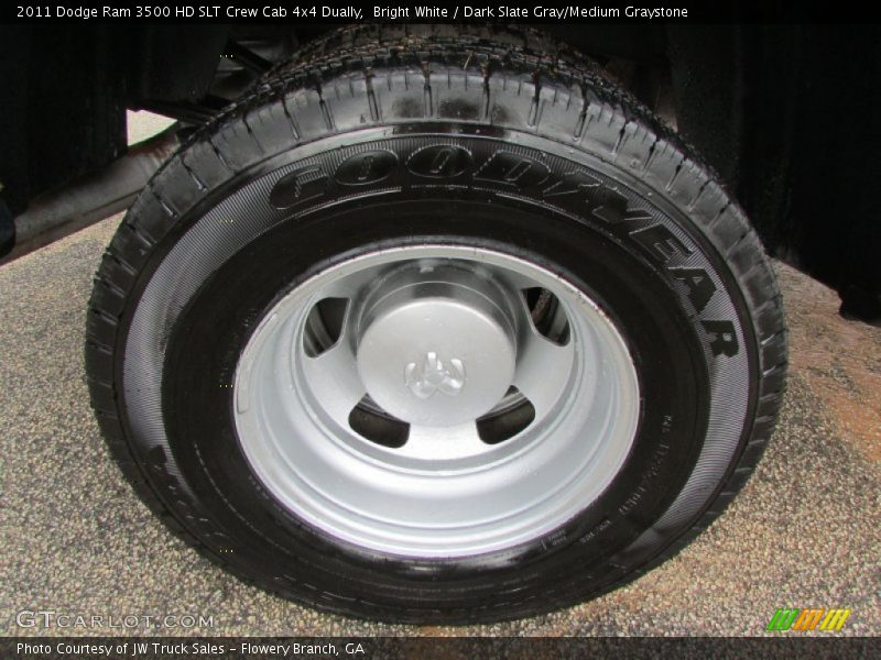 Bright White / Dark Slate Gray/Medium Graystone 2011 Dodge Ram 3500 HD SLT Crew Cab 4x4 Dually