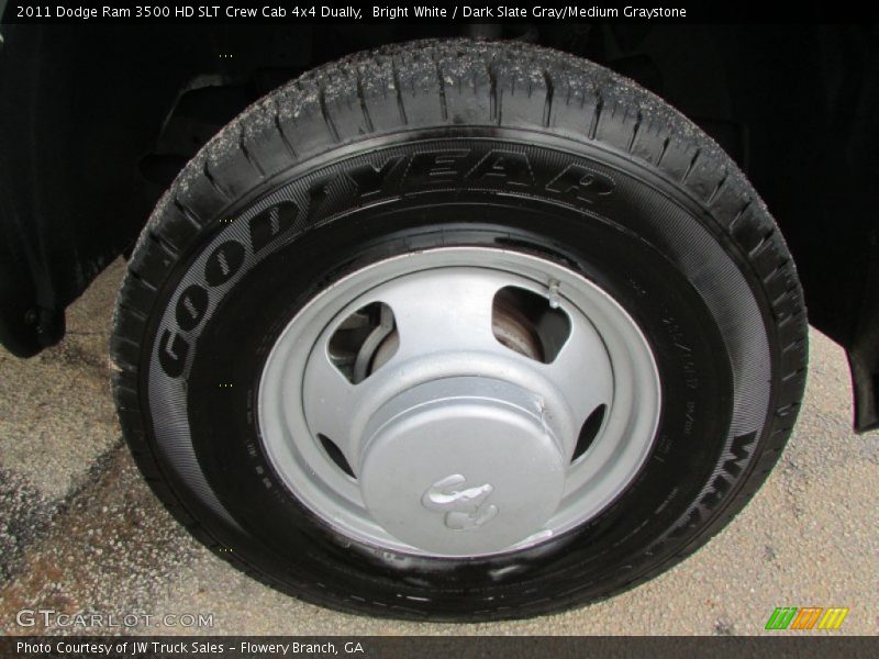 Bright White / Dark Slate Gray/Medium Graystone 2011 Dodge Ram 3500 HD SLT Crew Cab 4x4 Dually