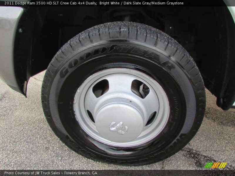 Bright White / Dark Slate Gray/Medium Graystone 2011 Dodge Ram 3500 HD SLT Crew Cab 4x4 Dually
