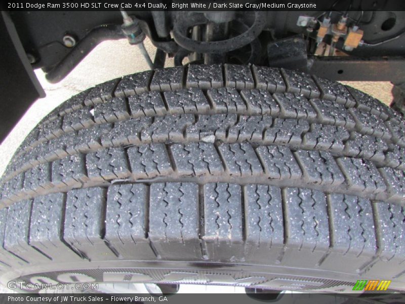 Bright White / Dark Slate Gray/Medium Graystone 2011 Dodge Ram 3500 HD SLT Crew Cab 4x4 Dually
