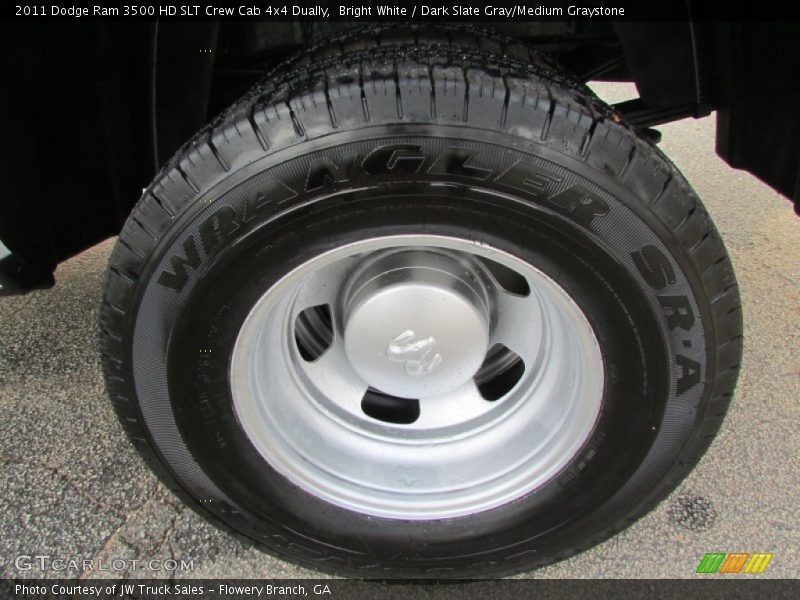 Bright White / Dark Slate Gray/Medium Graystone 2011 Dodge Ram 3500 HD SLT Crew Cab 4x4 Dually
