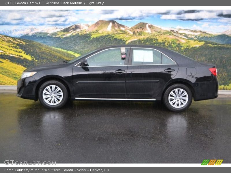 Attitude Black Metallic / Light Gray 2012 Toyota Camry LE