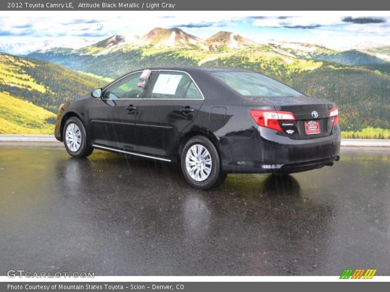 Attitude Black Metallic / Light Gray 2012 Toyota Camry LE