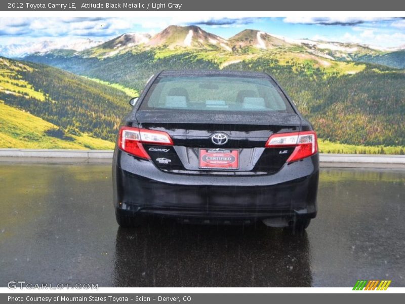Attitude Black Metallic / Light Gray 2012 Toyota Camry LE