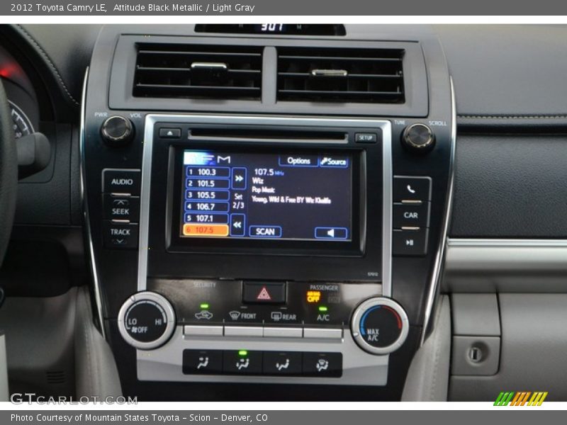 Attitude Black Metallic / Light Gray 2012 Toyota Camry LE