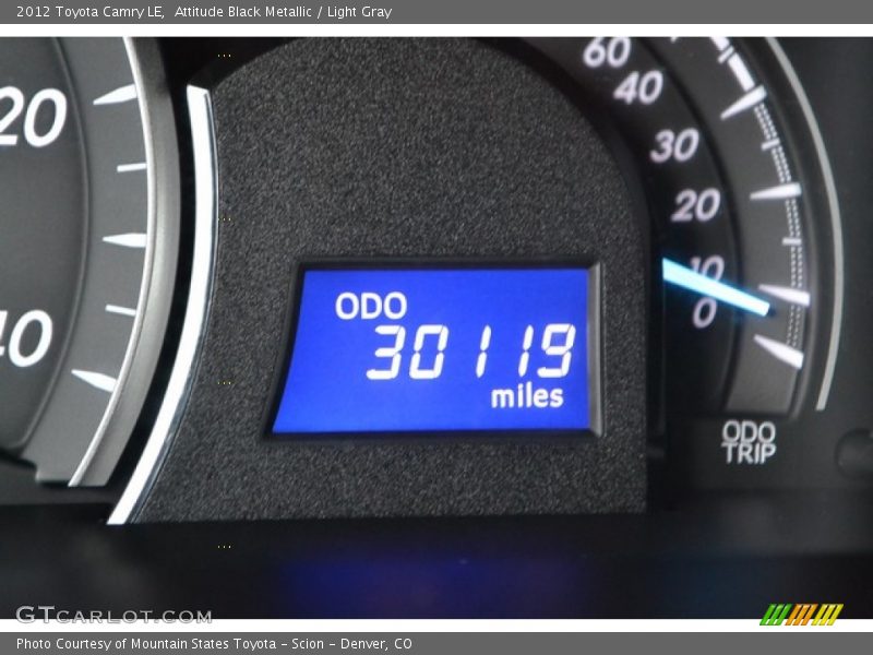 Attitude Black Metallic / Light Gray 2012 Toyota Camry LE